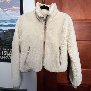 Urban outfitters cropped Sherpa jacket